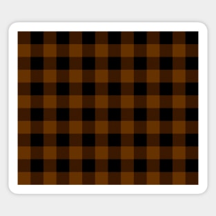 Brown And Black Check Pattern Sticker